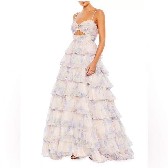 Mac Duggal
Ieena Floral Chiffon Ballgown in Violet multi size 6 NEW $498 - Picture 1 of 11